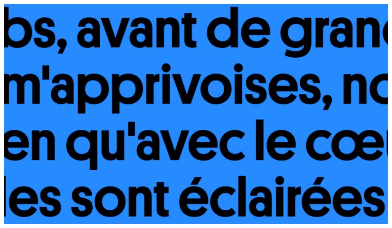 French words over blue background