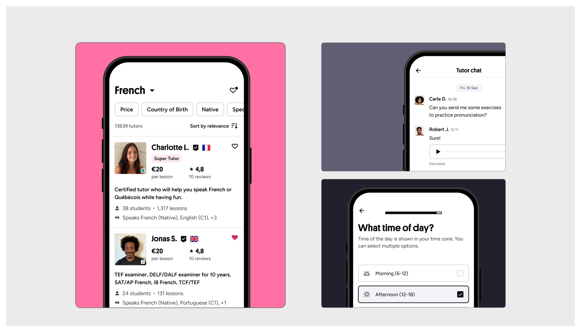 new preply look on mobile