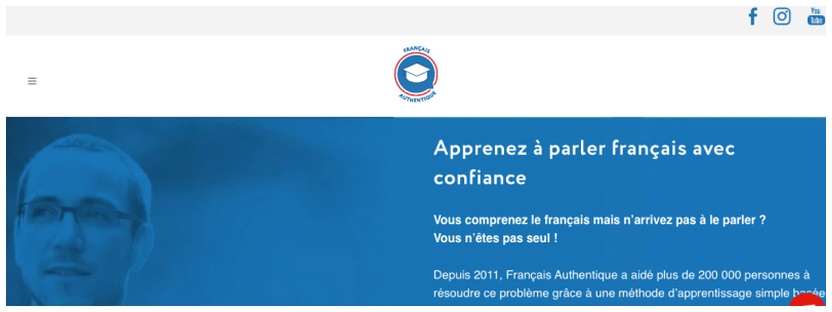 Français Authentique website screenshot