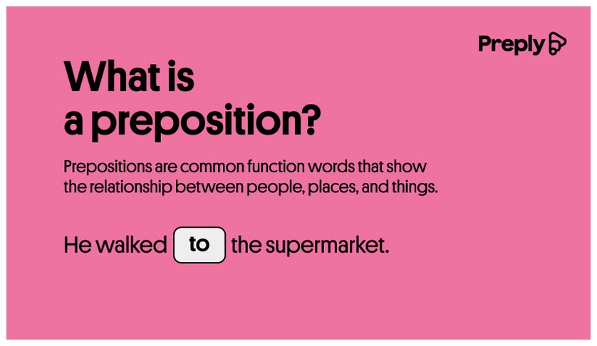 What is a preposition