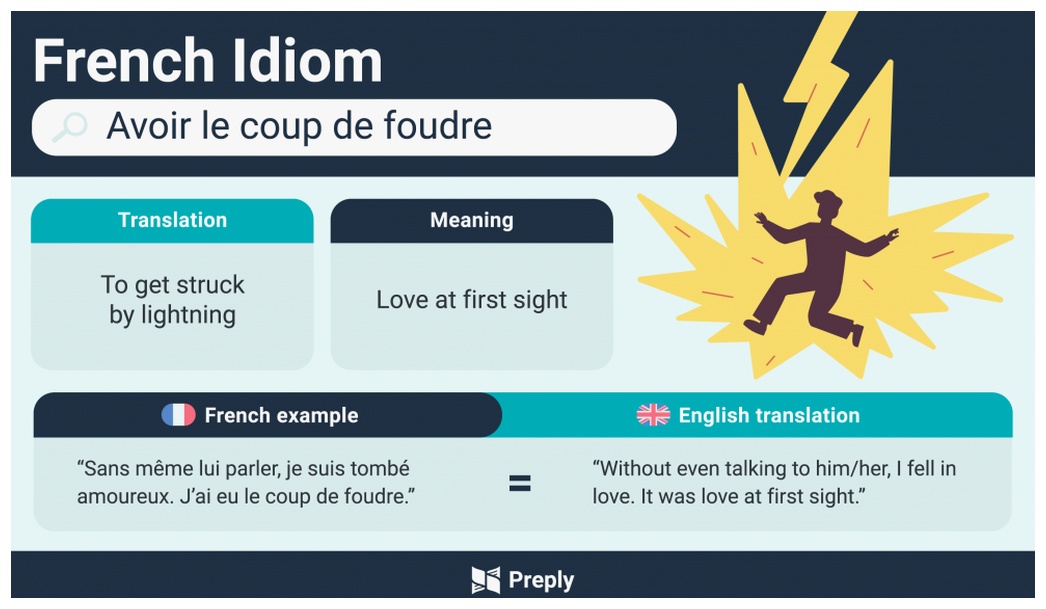 avoir le coup de foudre idiom