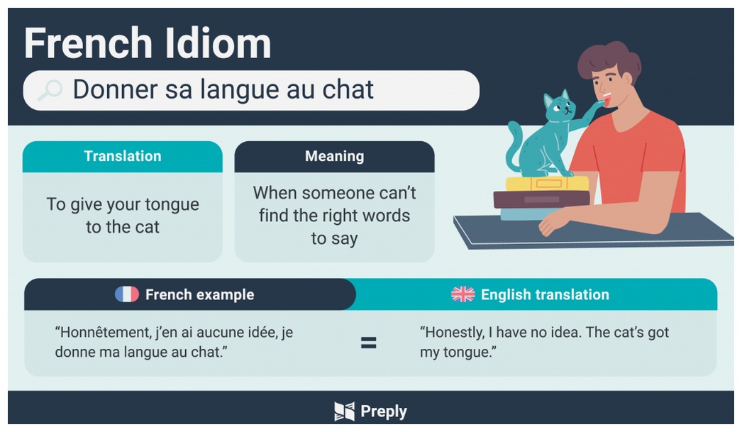 donner sa langue au chat idiom