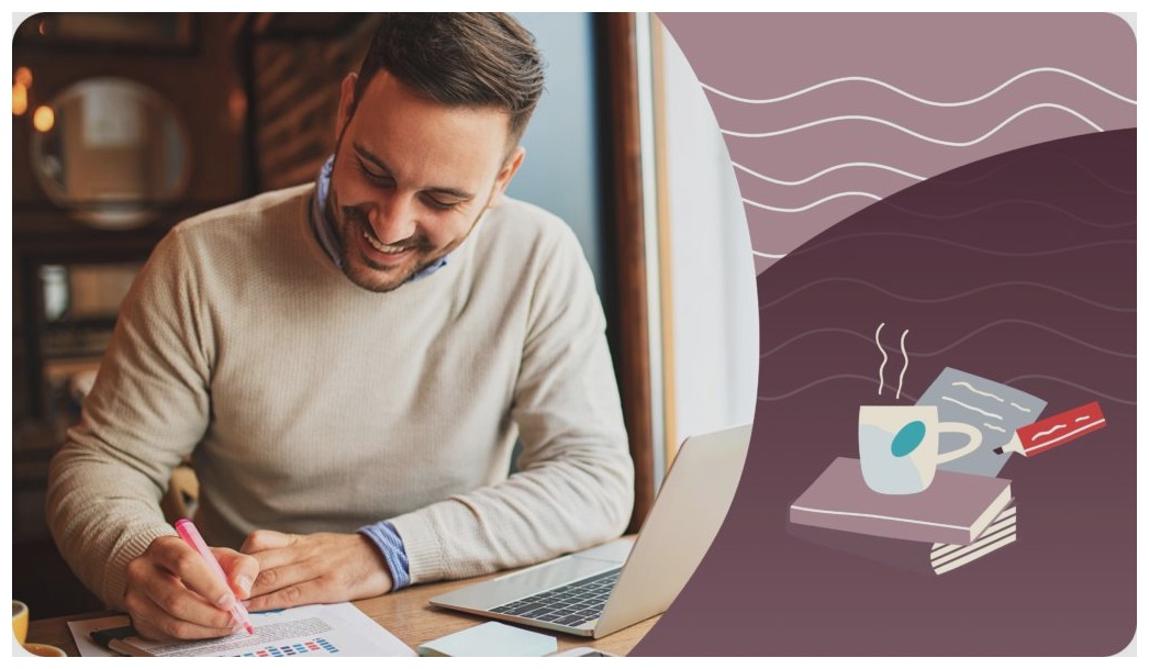 online teacher preparing